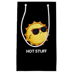 Hot Stuff Funny Sun Pun Dark BG Small Gift Bag