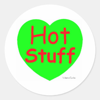 Hot Stuff Heart Classic Round Sticker