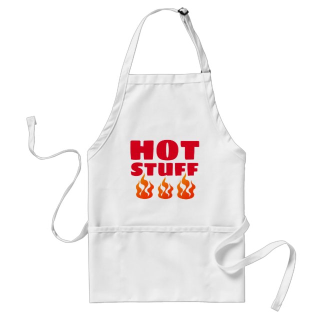 HOT STUFF HUSBAND OR WIFE APRONS (Front)