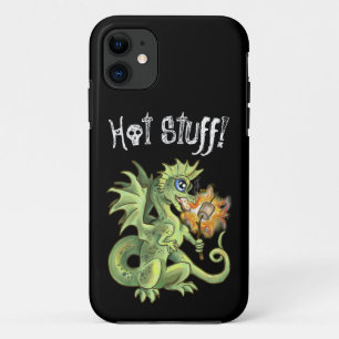 Hot Stuff! lil marshmellow roasting dragon iPhone 11 Case