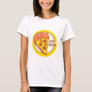 Hot Stuff retro pizza smelly sticker shirt