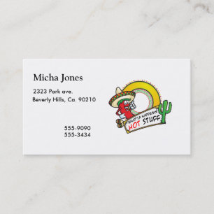 Hot Stuff Spicy Red Pepper Mexico Business Card