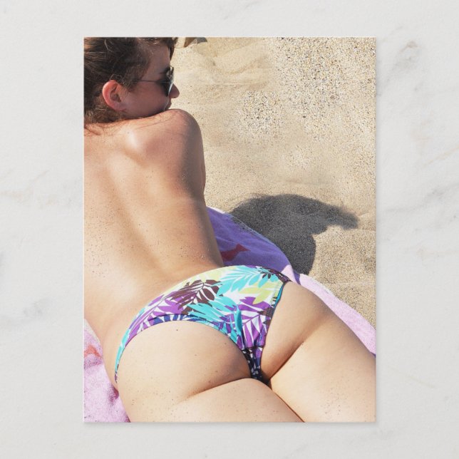 Hot Summer Bikini Beach photo Postcard (Front)
