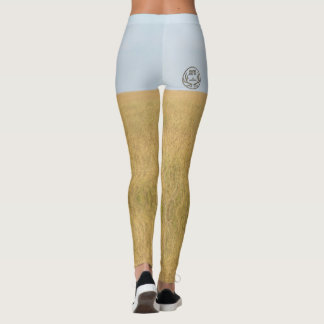 Hot Summer Blue Sky Savanna Grass Leggings