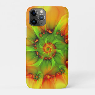 Hot Summer Green Orange Abstract Colourful Fractal iPhone 11 Pro Case