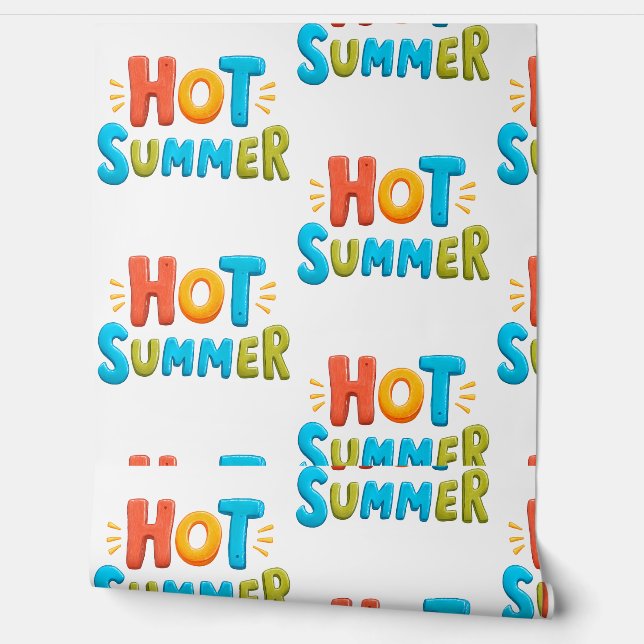 Hot Summer - Hot Summer Season Stamp Wallpaper (Unrolling)