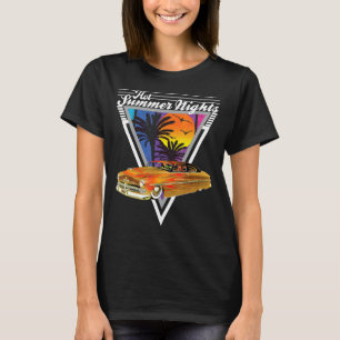 Hot Summer Nights 80's Tropical Vintage Retro Lead T-Shirt