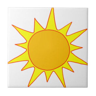 Hot Sun Cartoon Tile