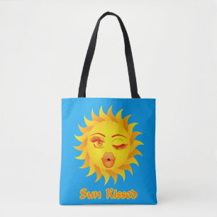 Hot Sun Kissed, Sun emoji, flirting Tote Bag