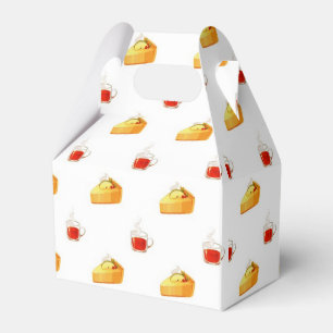 hot tea and cake favour box