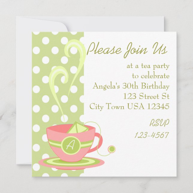 Hot Tea Invitation (Front)