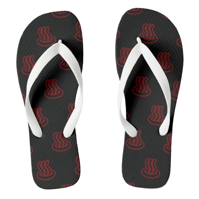 Hot Tea Lover Symbol Printed-Sandals-Slippers Men Flip Flops (Footbed)