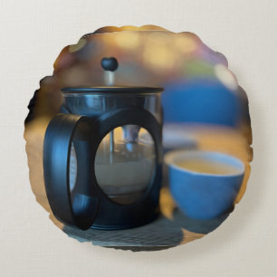 Hot tea round cushion