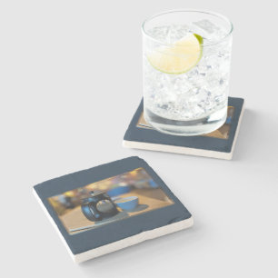 Hot tea stone coaster