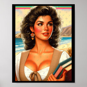 Hot Teacher Sticker Poster