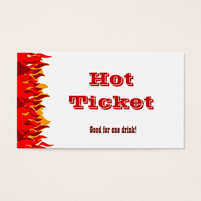 Hot Ticket Red Flames Voucher Template (Front)