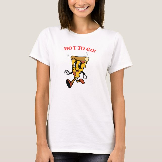 Hot to Go Shirt for Women, Pizza funny cute music  (Front)