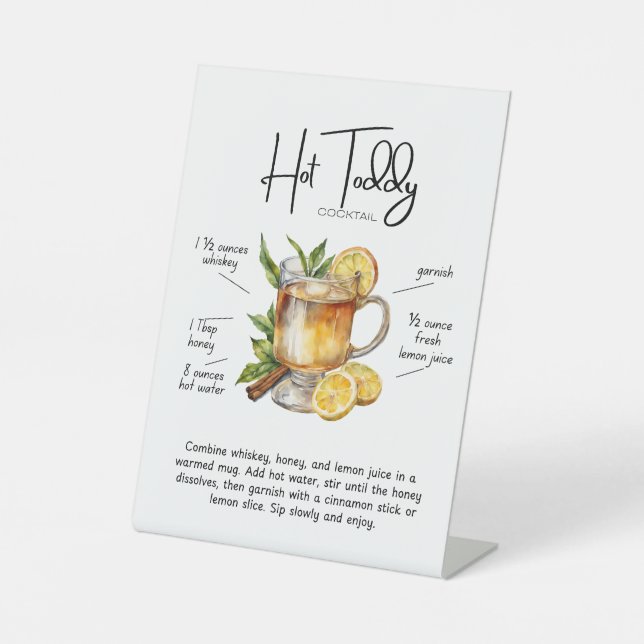 Hot Toddy Cocktail Pedestal Sign (Front)