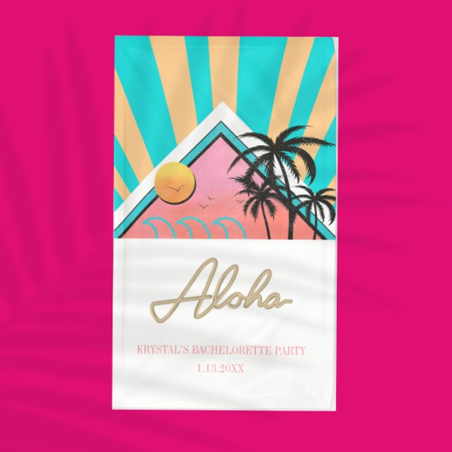 Hot Tropical Beach Bachelorette Party Neon Banner (Creator Uploaded)