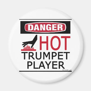 Hot Trumpet Player Magnet