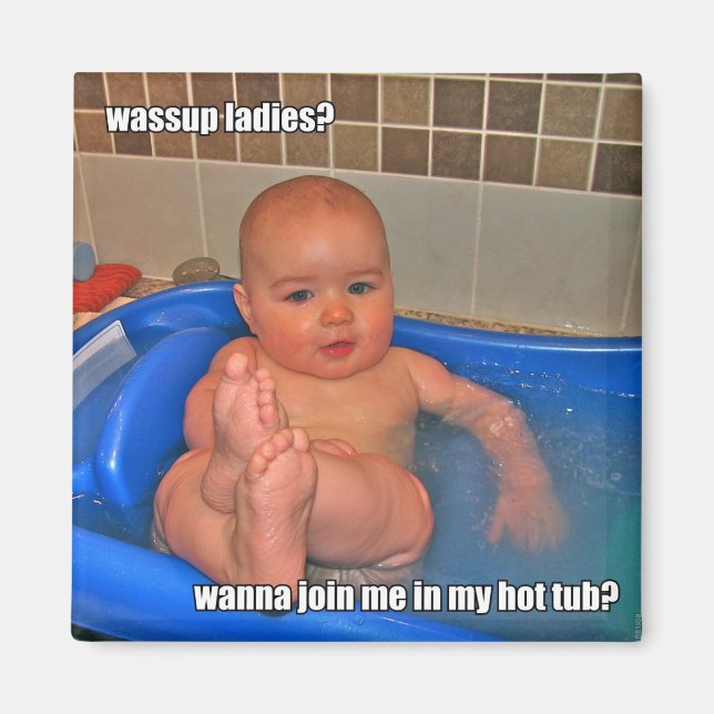 Hot Tub Baby Magnet (Front)