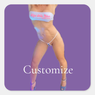 Hot Tub Club Thunder_Cove Square Sticker