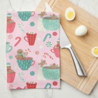 Hot Tub Gingerbread Cute Pink Hot Cocoa Pattern Ac