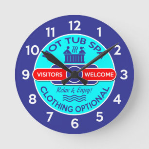 Hot Tub Round Clock
