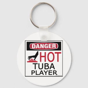 Hot Tuba Player Key Ring