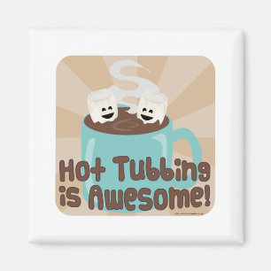 Hot Tubbing Marshmallows Magnet