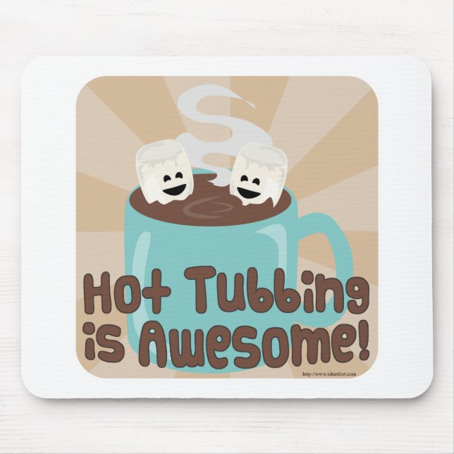 Hot Tubbing Marshmallows Mouse Mat (Front)