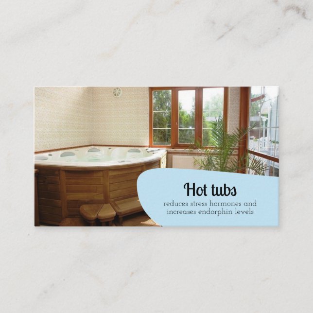 Hot Tubs Beauty Skincare Relax Massage Wellness Business Card (Front)