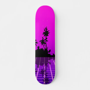 Hot Vaporwave tropical 7 3/4" Skateboard Deck