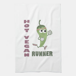 Hot Vegan Runner Tea Towel