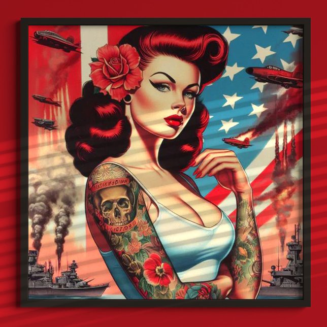 Hot Vintage Tattoo Pin-up Poster (Creator Uploaded)