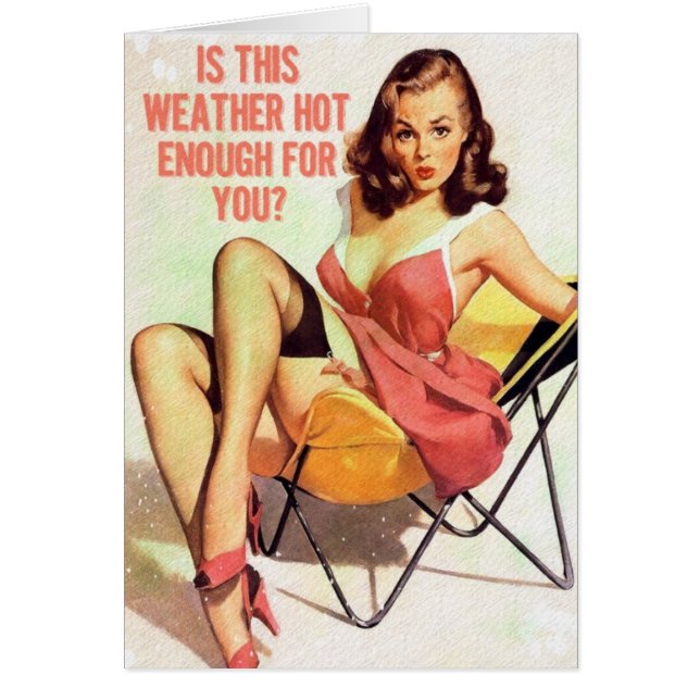 Hot Weather Vintage Pinup Digital Art (Front)