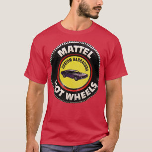 Hot Wheels Custom Barracuda Red Line Button T-Shirt