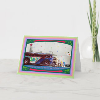 Hot Wheels Surfin'S'Cool Bus Christmas Card