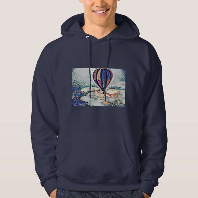 Hot Wilbur Hot Air Balloon Art Hoodie (Front)