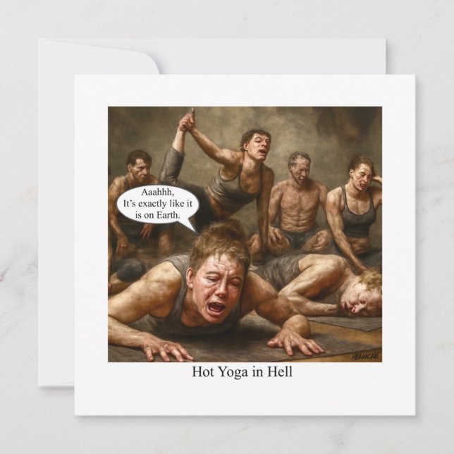 Hot Yoga in Hell.  Invitation (Front)