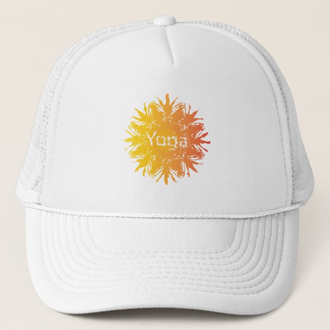 Hot Yoga Sun Trucker Hat (Front)