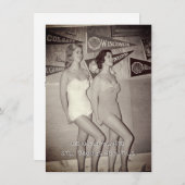 HOT YOUNG COLLEGE WOMEN VINTAGE PHOTO FUNNY BABES (Front/Back)