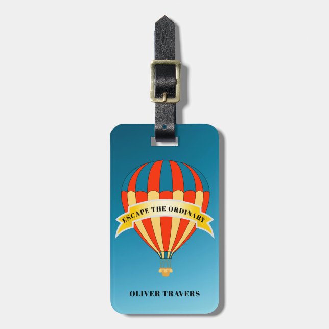 Hotair Balloon Travel Luggage Tag (Front Vertical)