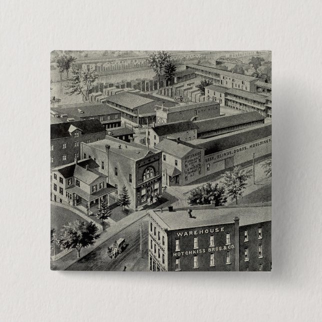 Hotchkiss Bros & Co 15 Cm Square Badge (Front)