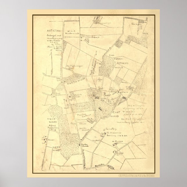 Hotchkiss Map Antietam. Poster (Front)