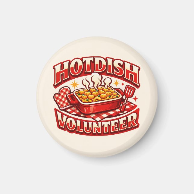 HOTDISH Volunteer Magnet (Front)