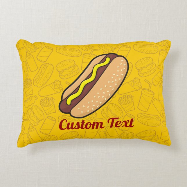 Hotdog Accent Pillow (Front)