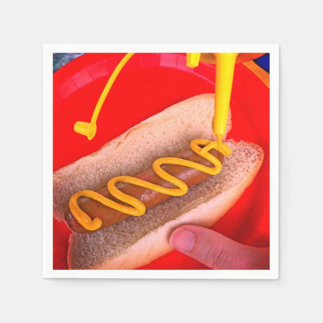 Hotdog and Mustard - Paper Napkin  (Front)