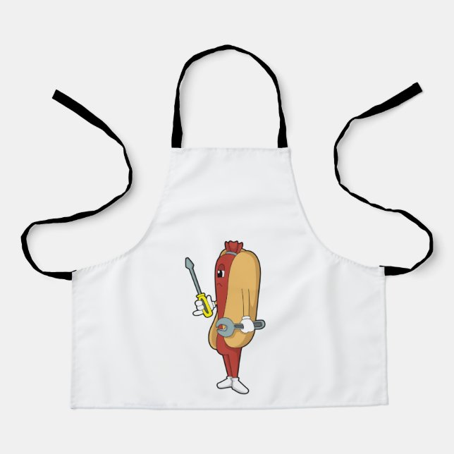 Hotdog as Mechanic with Tool Apron (Front)