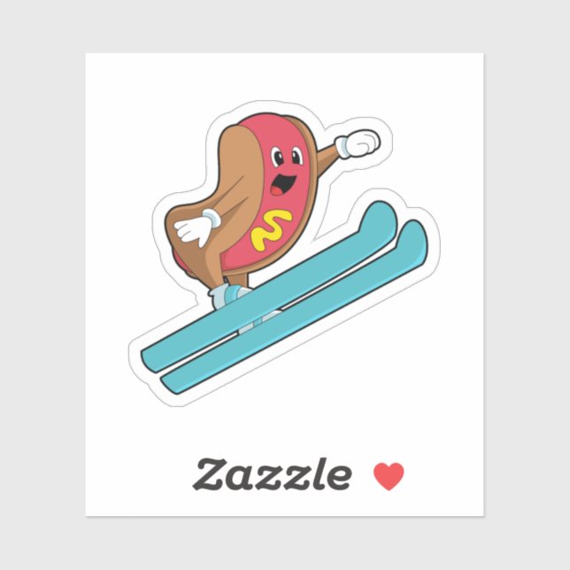 Hotdog as Ski jumper with Ski.PNG (Sheet)